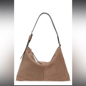 All Saints Edbury Suede Bag in Mole Brown. NWOT